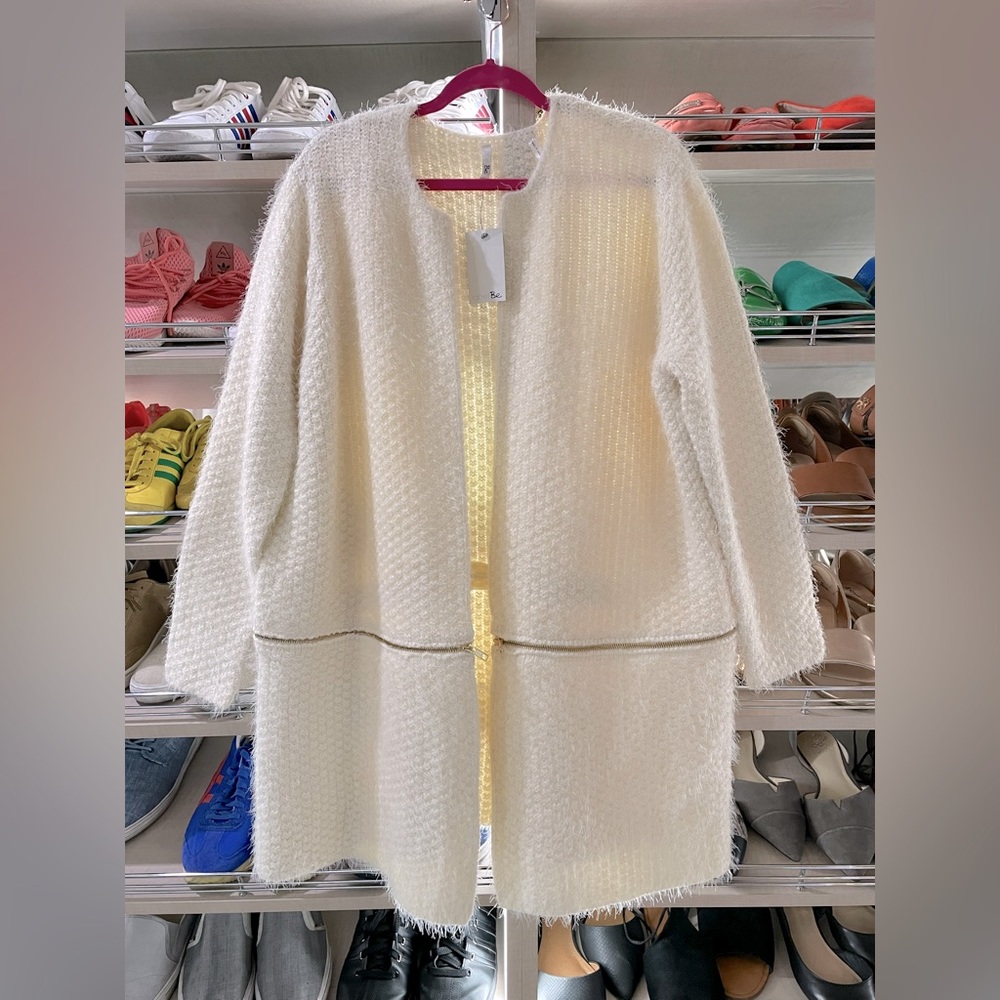 Zip detail 2 in 1 cardigan